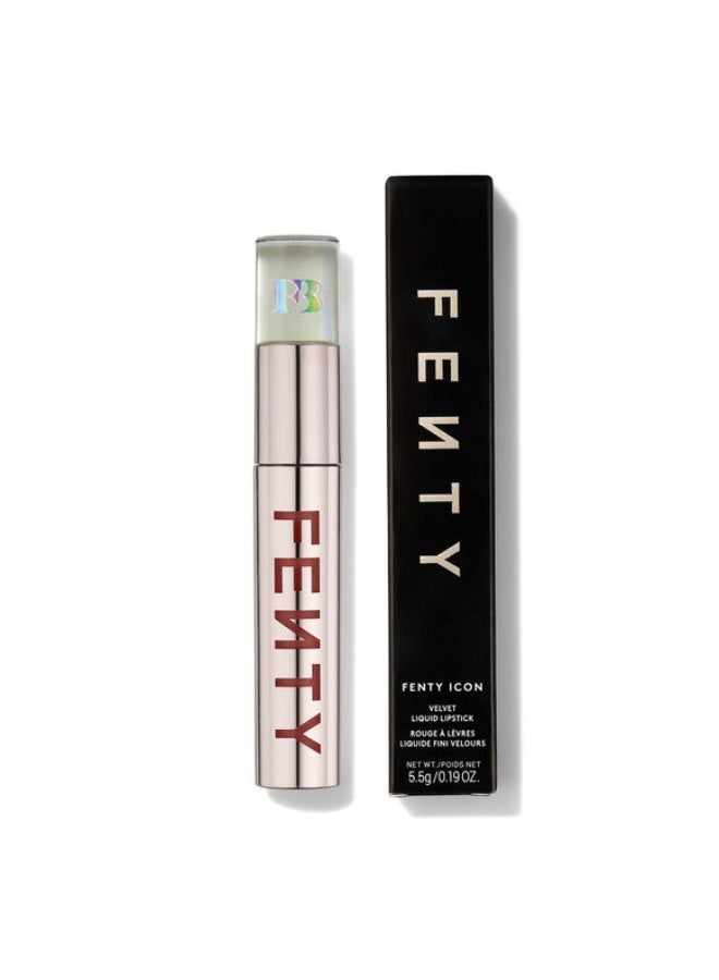فنتي بيوتي Fenty Beauty Icon Velvet Liquid Lipstick fiya proof 5.5g - Image 3