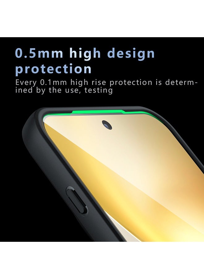 قضية لفيفو X300 برو 5G ، غطاء هاتف رقيق واقي للظهر الشفاف ، مكافحة بصمات الأصابع ، حماية ضد السقوط ، قضية مقاومة للصدمات لفيفو X300 برو 5G (أسود) - Image 5