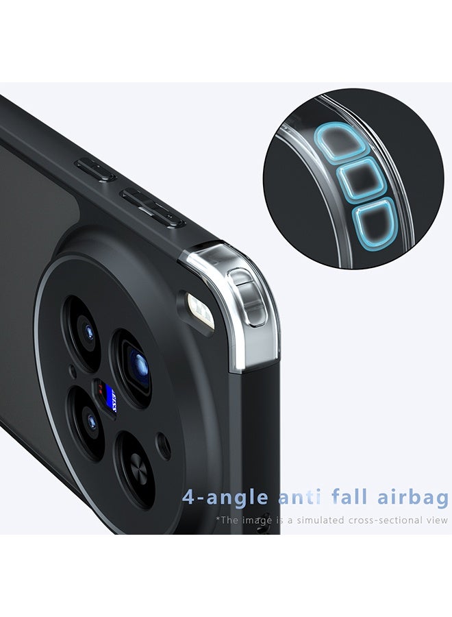 قضية لفيفو X300 برو 5G ، غطاء هاتف رقيق واقي للظهر الشفاف ، مكافحة بصمات الأصابع ، حماية ضد السقوط ، قضية مقاومة للصدمات لفيفو X300 برو 5G (أسود) - Image 3