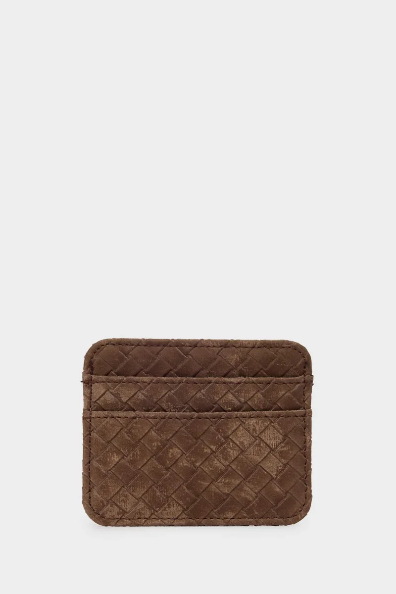 DeFacto Woman Suede Business Card Wallet
