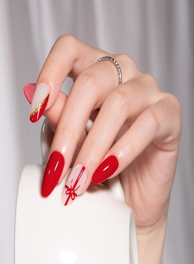 MAYCHAO Red Swirl Gel Liner Nail Art Polish, 8ml Classic Blood Red Gel Color Built-in Thin Brush, UV Light Cure for French Nail Tips DIY Manicure at Home Salon - Image 4