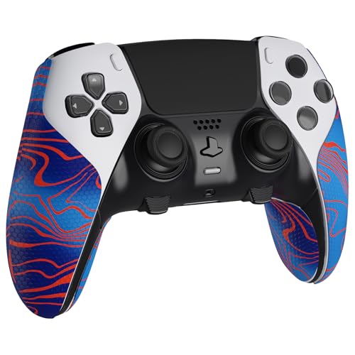 PlayVital Anti-Skid Sweat-Absorbent Controller Grip for ps5 Edge Wireless Controller, Textured Soft PU Handle Grips Anti Sweat Protector for ps5 Edge Controller - Damascuscamo - Image 4