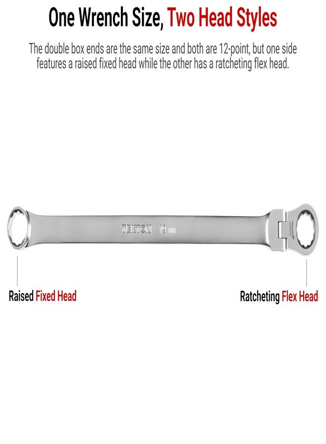 TEKTON 24 mm Long Fixed/Flex Head 12-Point Ratcheting Box End Wrench | WRB35424 - Image 2