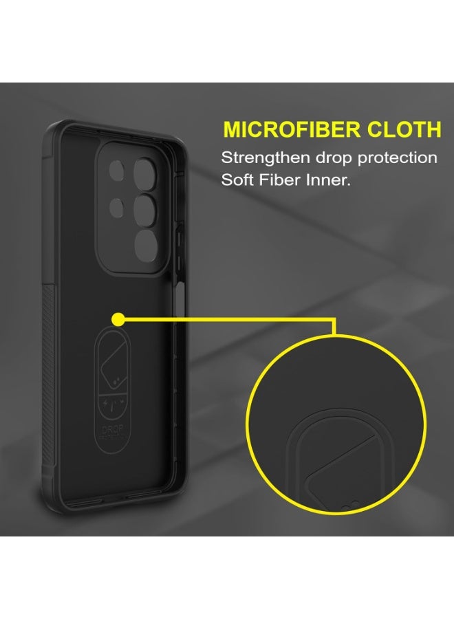 Premium Protection Back Silicone Case Compatible with Vivo y29 4G Magic Shield Shockproof Case with Camera Protection (Black)  - Image 4