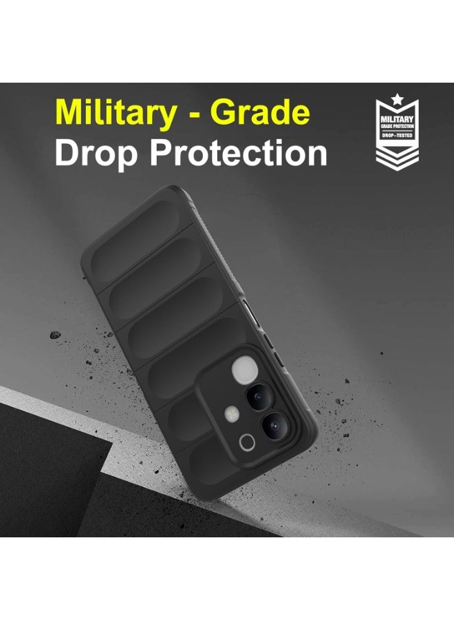 Premium Protection Back Silicone Case Compatible with Vivo y29 4G Magic Shield Shockproof Case with Camera Protection (Black)  - Image 3