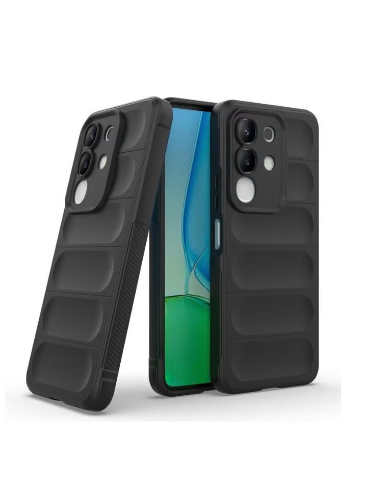 Premium Protection Back Silicone Case Compatible with Vivo y29 4G Magic Shield Shockproof Case with Camera Protection (Black)  - Image 1