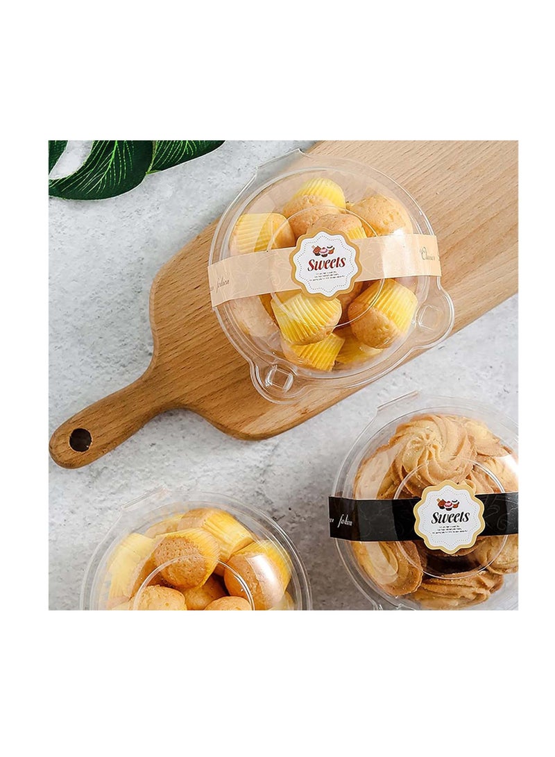 SYOSI Cupcake Holders, Disposable Clear Plastic Single Cupcake Muffin Dome Holders Cases Individual Cupcake Boxes Bulk for Wedding, Party Cake, Muffin, Fruit Salad - Image 2