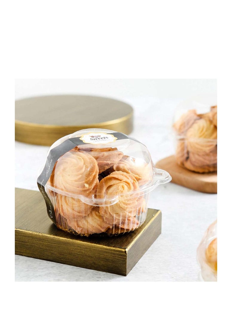 SYOSI Cupcake Holders, Disposable Clear Plastic Single Cupcake Muffin Dome Holders Cases Individual Cupcake Boxes Bulk for Wedding, Party Cake, Muffin, Fruit Salad - Image 3