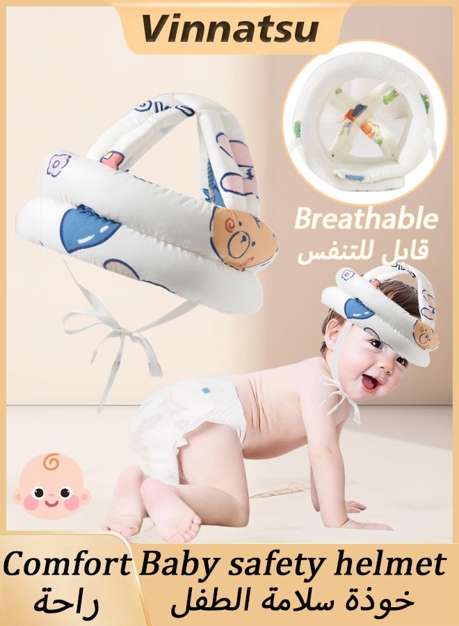 Vinnatsu Baby Infant Head Helmet Anti-collision Kids Baby Helmet Children Safety Helmet for Indoor and Outdoor use Head Cushion Protection Hat Cotton Adjustable Suitable For Learning To Crawl And Walk - Image 1