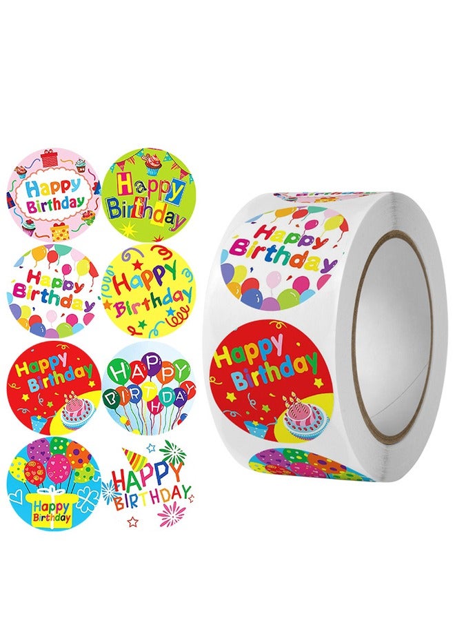 500 Pieces Cartoon Birthday Blessing Stickers Handmade Decoration Seal Stickers - Image 1