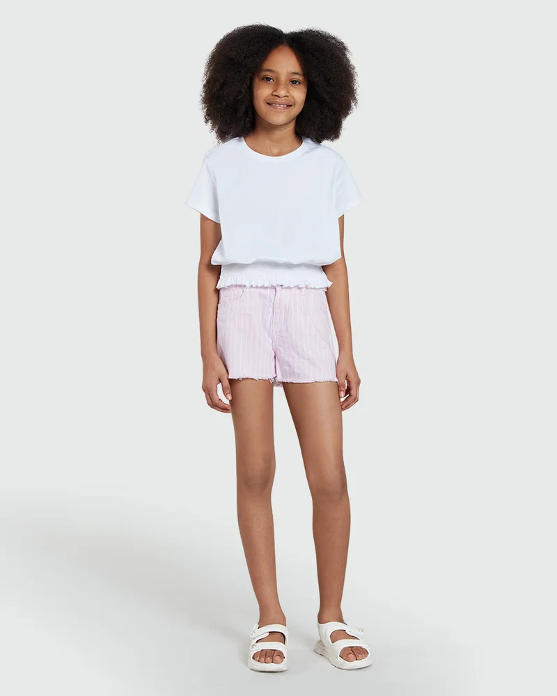 او في اس Striped Shorts For Girls – Multicolour Fun