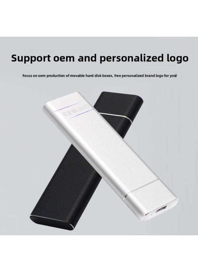 QCV.M.2 SSD Box Nvme/sata Dual Protocol 9210B To USB3.1 External TypeC External Hard-Color:Black/Aluminum-NVME/Single Protocol  - Image 2