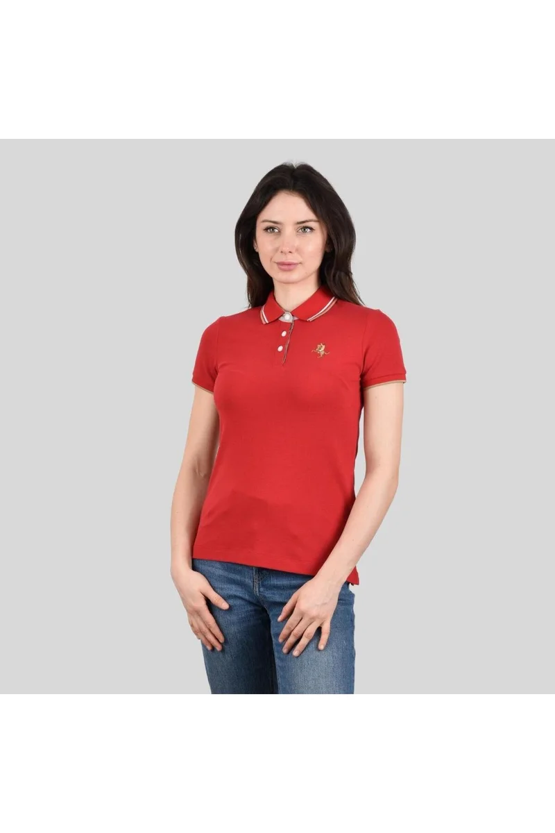 GIORDANO Red Women's Polo Shirt