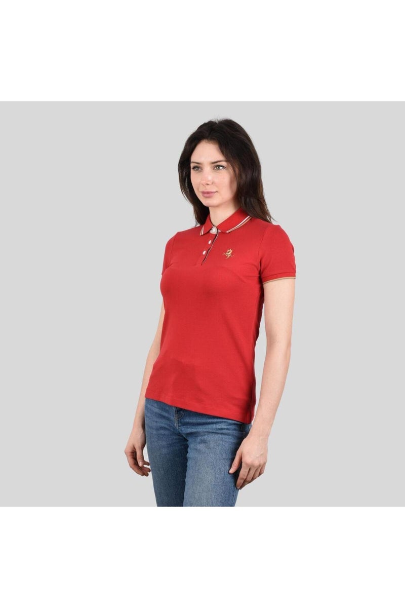 جيوردانو قميص بولو نسائي أحمر - Image 2