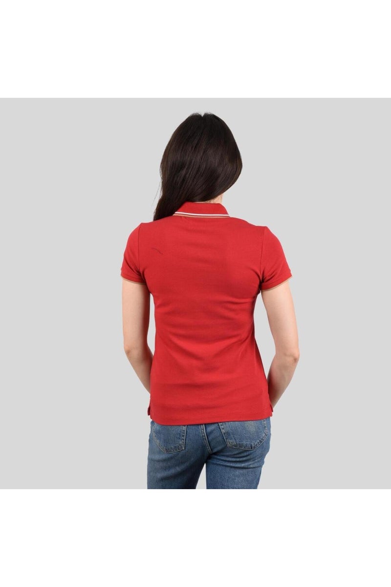 جيوردانو قميص بولو نسائي أحمر - Image 4