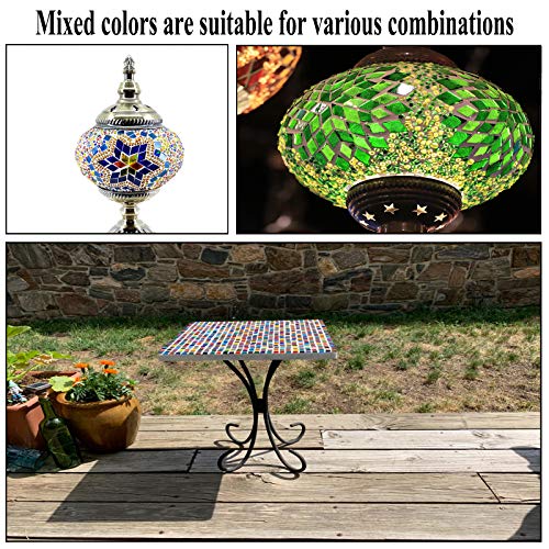 Csdtylh 1100 Pcs Mosaic Tiles, Glass Mosaic Tiles for Crafts Bulk, Stained Mosaic Glass Pieces, Mosaic Supplies for Home Decoration, Art Crafts, DIY Projects, Transparent (Mixed Shape) - Image 5