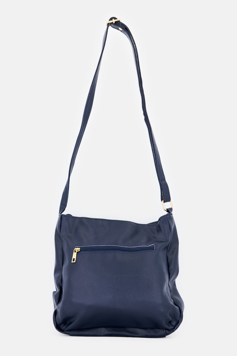 Lavie حقيبة كتف نسائية بشعار العلامة التجارية، كحلي - Image 2