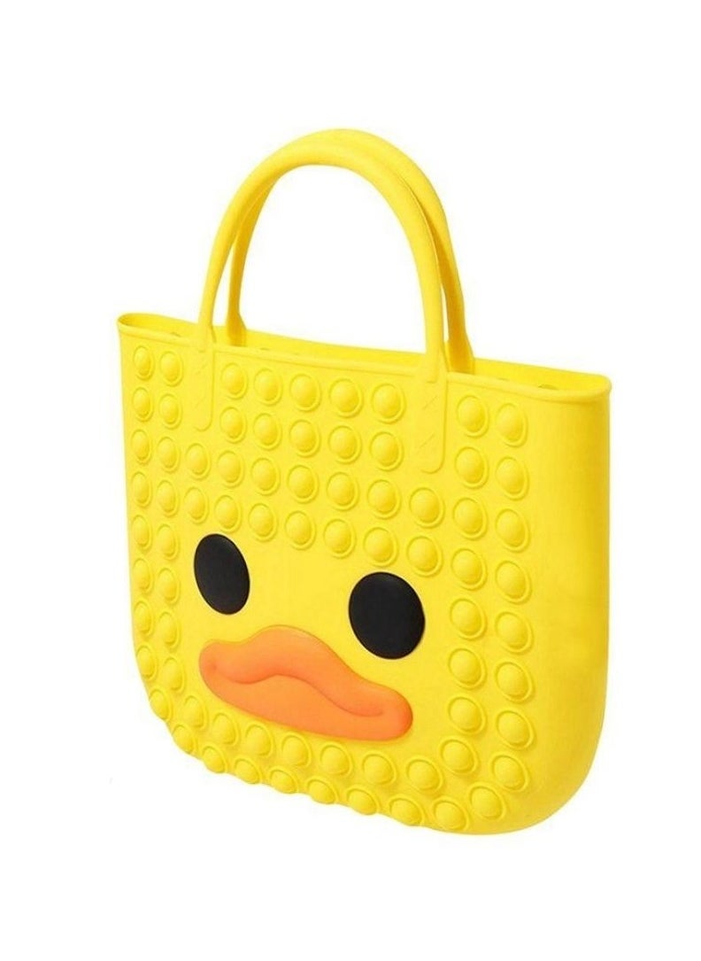 Prime Duck Hand Bag Pop Fidget It Purse Popper Push Bubble Sensory Stress Release Toy For Kids School Supplies Bag Small Size  - Image 1