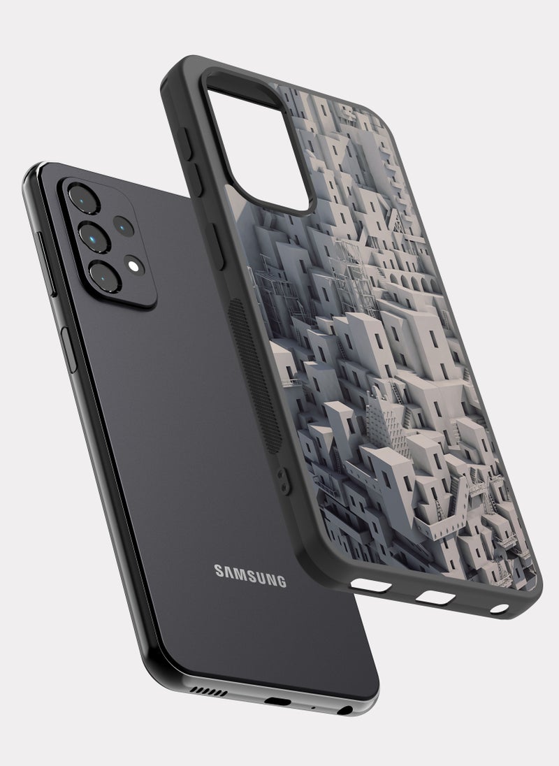 بكسلات كفر سامسونج جالكسي ايه 72 تصميم معماري ابيض - Image 2