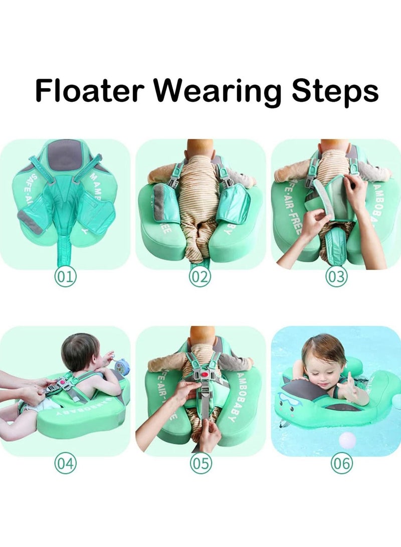 LIMOS Baby Floater Swim Trainer Ring Solid Infant Pool Float with Canopy Non Inflatable  - Image 5