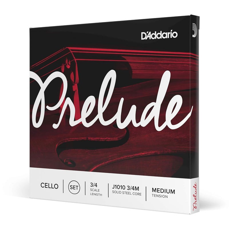D'Addario مجموعة أوتار تشيلو بريلود، مقاس 3/4، توتر متوسط - Image 1