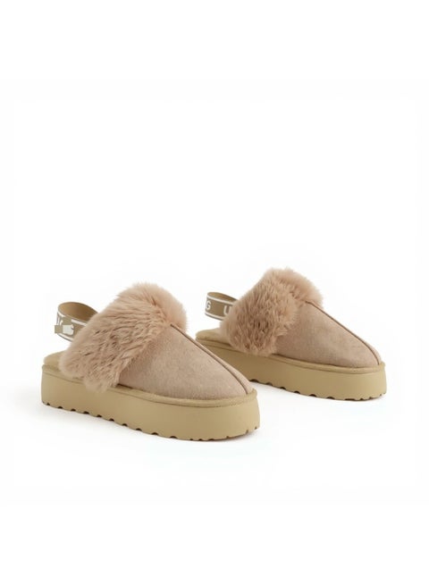Shoes Suede Elegant Fur AG-1 - Beige