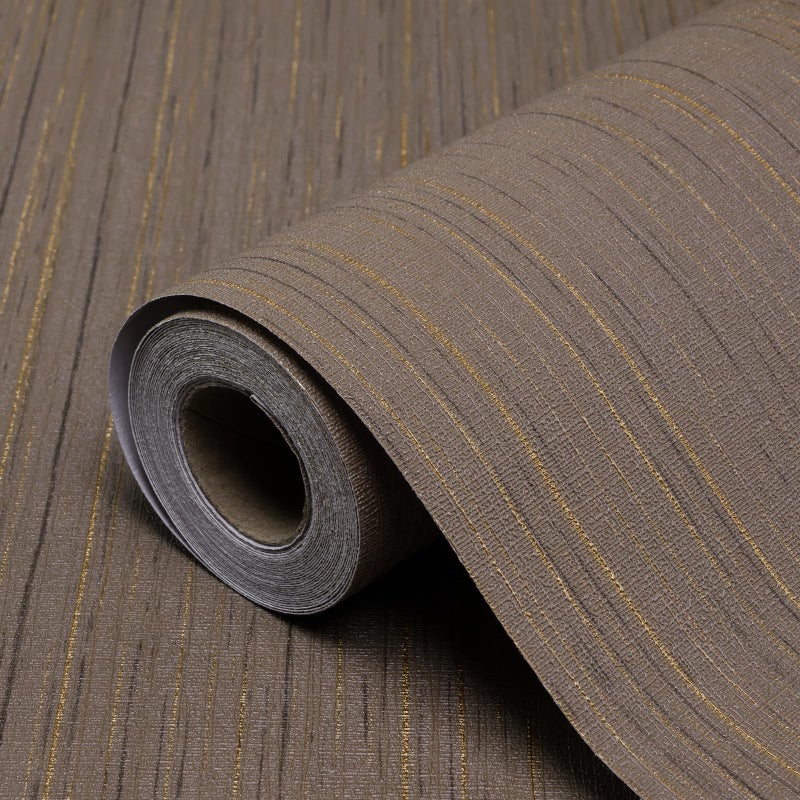 Biyoee Brown Grasscloth Peel and Stick Wallpaper Texture Contact Paper A Set of 157 X 300 SelfAdhesive Linen Removable Wallpaper Cabinets Counter Top Liners - Image 2