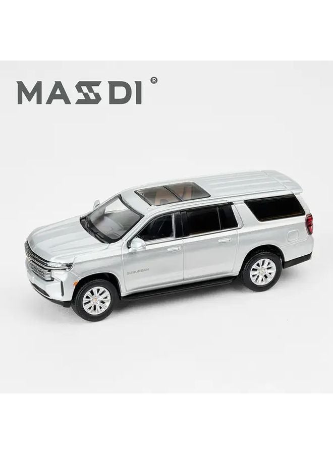 Massdi 1 64 Scale SELA Samhain Silvery Car With Privacy Roof And Exhaust System - Image 1
