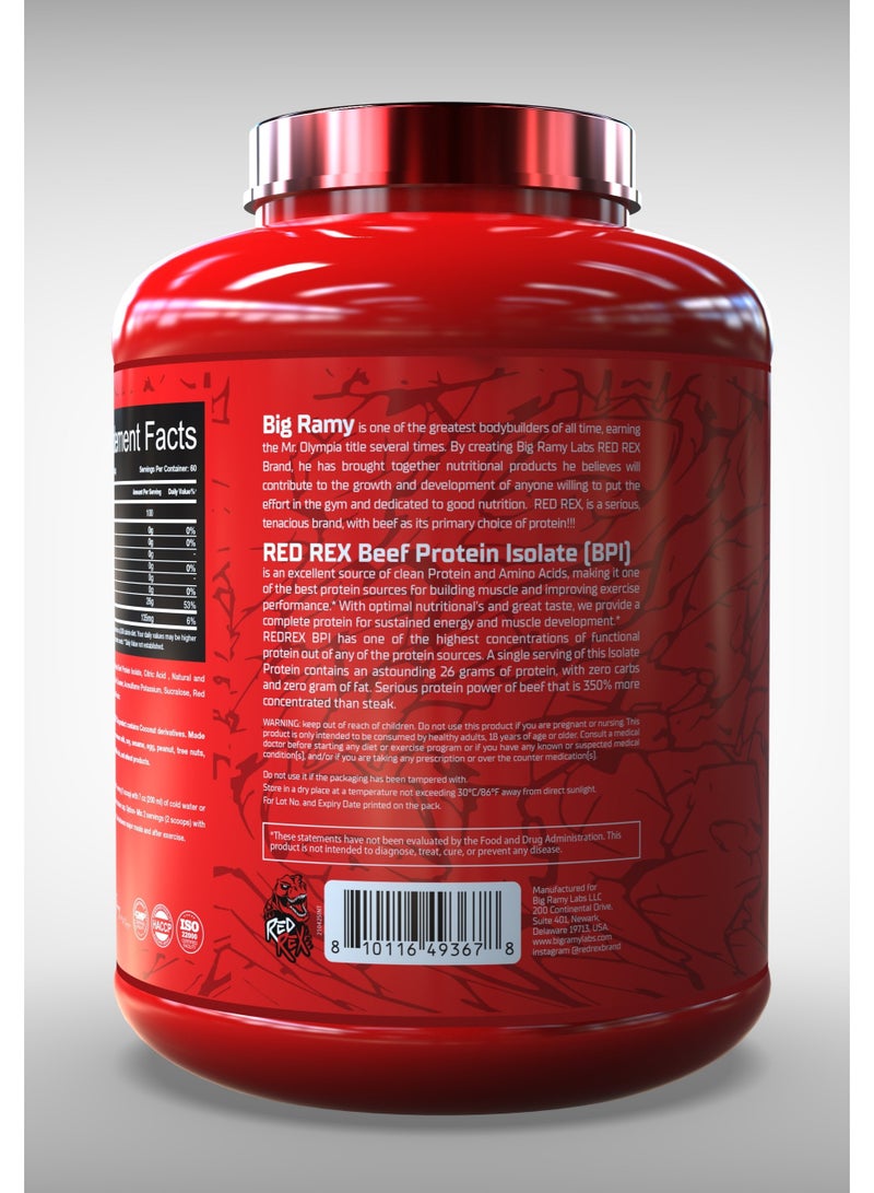 مختبرات رامي الكبرى ريد ريكس -  بيف بروتين أيزوليت - نكهة الخوخ - 4رطل - 60 حصة - Image 3