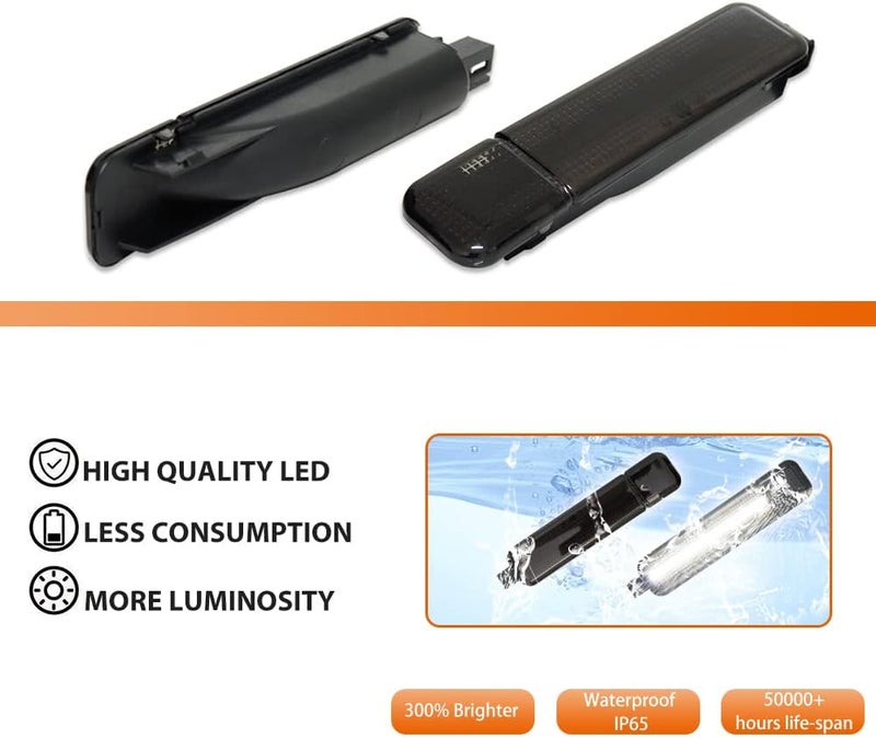 ADIIL Smoked Interior Side Door Panel Courtesy Light Lamp for Chevy GMC C/K Series - Image 2