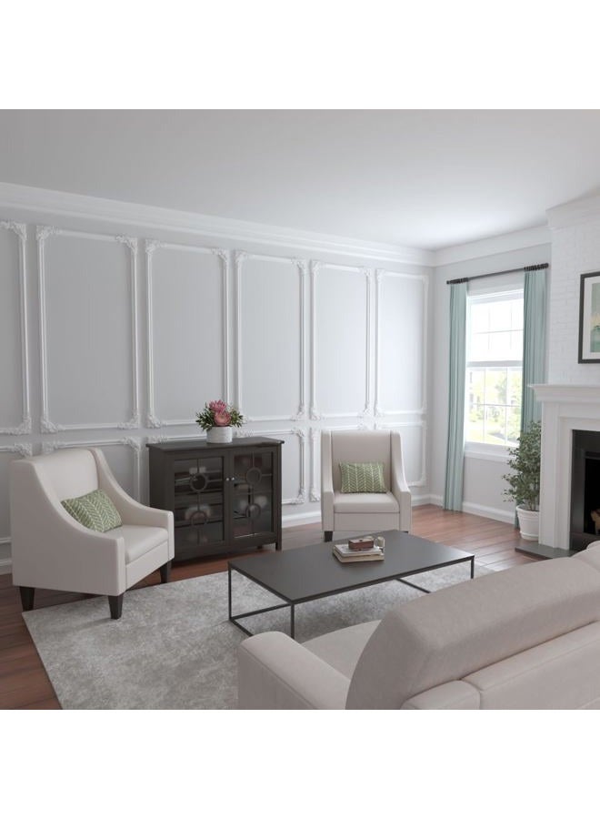 Ekena Millwork PML08X08SE Seville Corner (matches moulding PML01X00SE) Panel Moulding, 8"W x 8"H x 1 1/8"P, Primed - Image 5