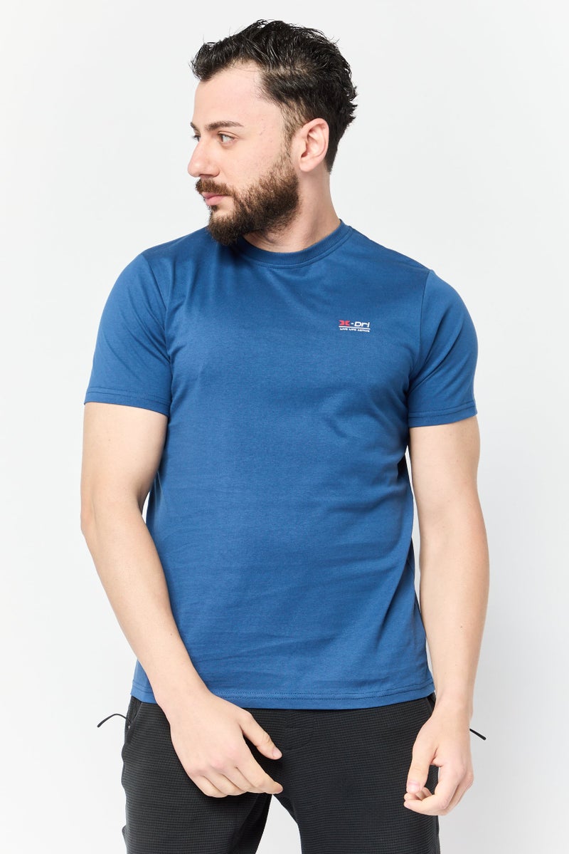 RBX Men Sportswear Fit Short Sleeve Outdoor T-Shirt, Dark Blue  - Image 1