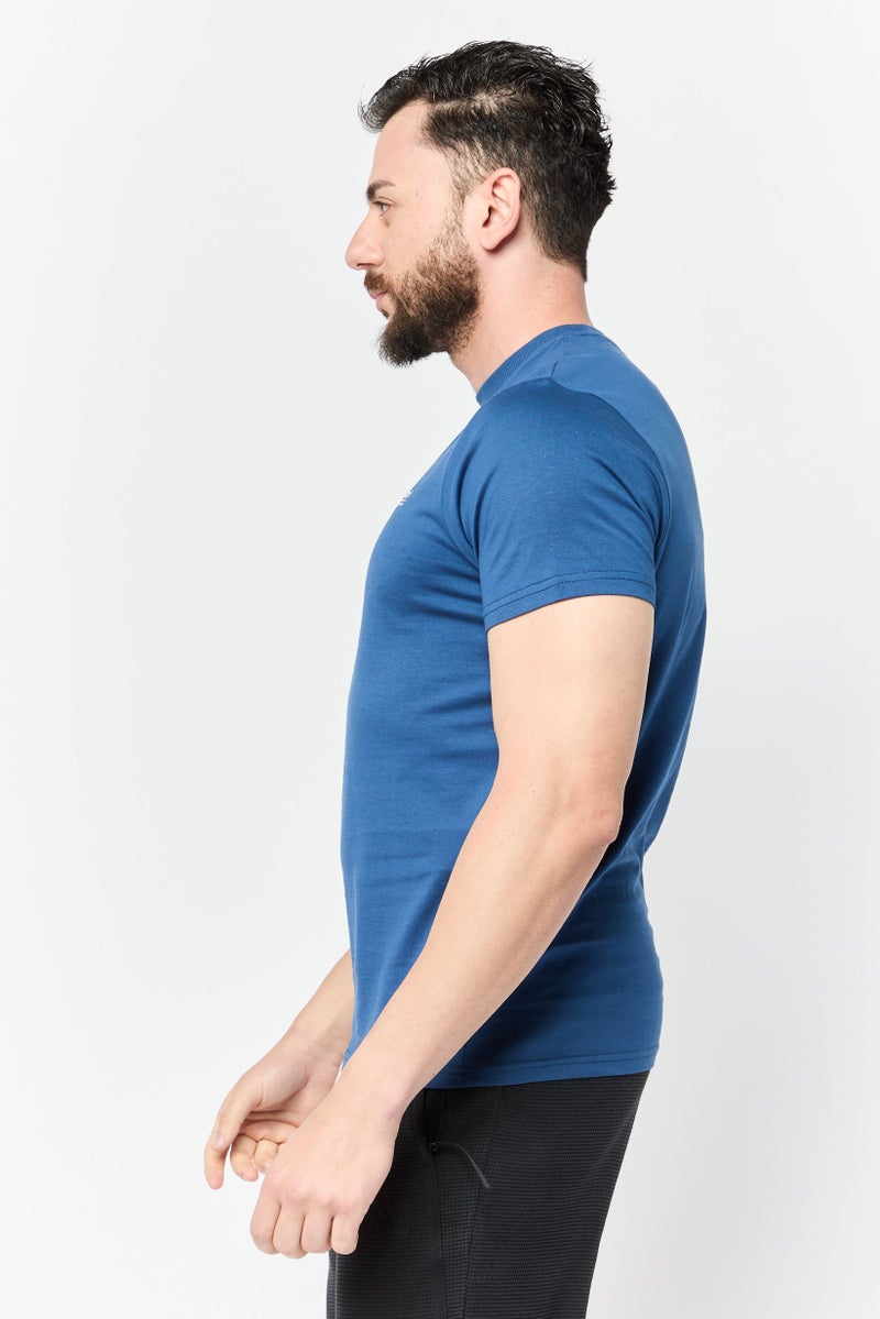 RBX Men Sportswear Fit Short Sleeve Outdoor T-Shirt, Dark Blue  - Image 3