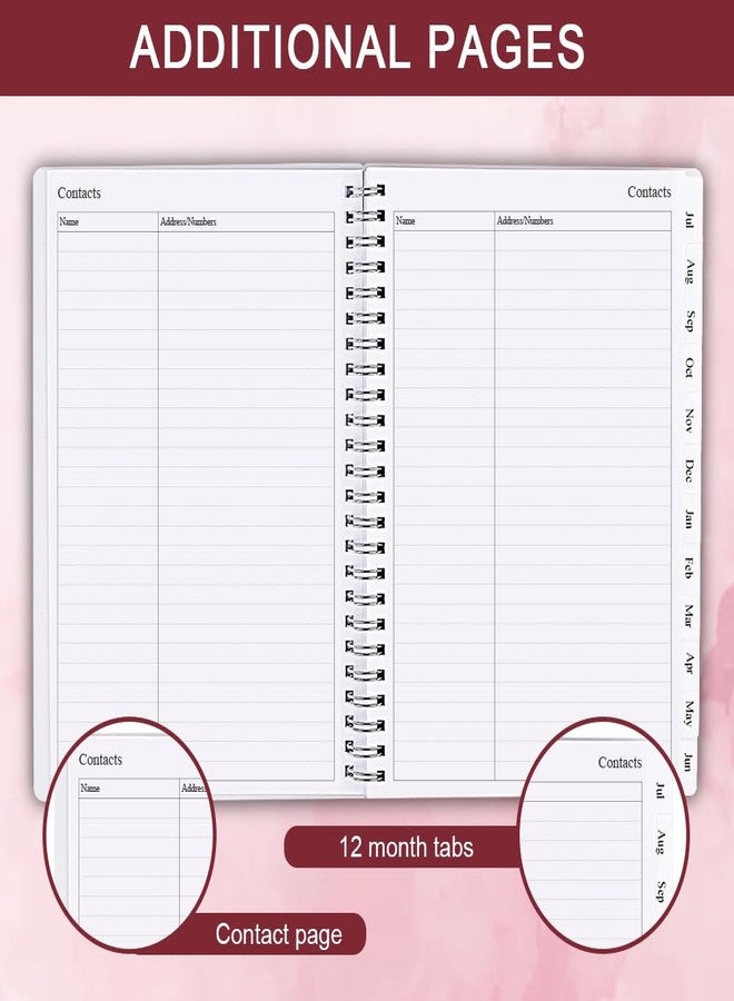 Getvow 2026-2027 Planner - Academic Planner 2026 2027 for Women & Men, July 2026 - June 2027, Monthly and Weekly Calender with 12 Monthly Tabs, 6.4" x 8.5", Pink - Image 5