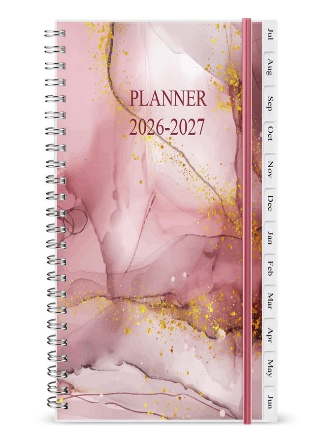Getvow 2026-2027 Planner - Academic Planner 2026 2027 for Women & Men, July 2026 - June 2027, Monthly and Weekly Calender with 12 Monthly Tabs, 6.4" x 8.5", Pink - Image 1