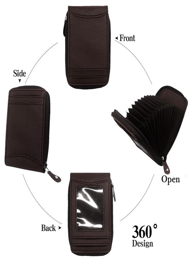 GREEN DRAGONFLY Unisex PU Leaher Card Holder||Credit Card Holder||ID Holders(NMB/202306571-Coffee Brown) - Image 4