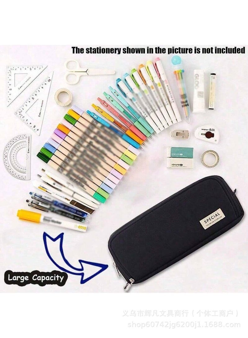 سبيشال قضية قلم كبيرة السعة ، وقضية قلم من ثلاثة مقصورة ، ومناسبة لأكياس القرطاسية للمراهقين في المدارس ، والأولاد والبنات ، وأكياس التخزين المريحة ، وأكياس تخزين السفر في الهواء الطلق - Image 5