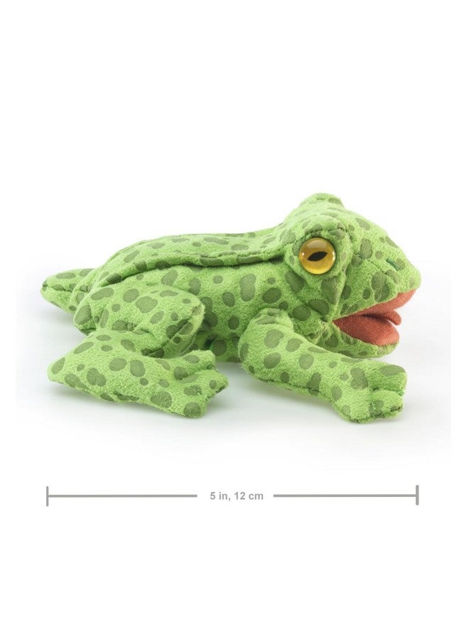 Folkmanis Mini Frog Finger Puppet Plush, Green, 1 EA - Image 4