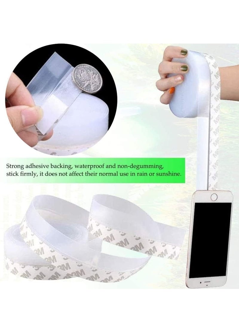 T NEWFUN Weather Stripping, Silicone Door Seal Strip Door, Window, Transparent 16 Feet Long (Width 25mm)  - Image 4