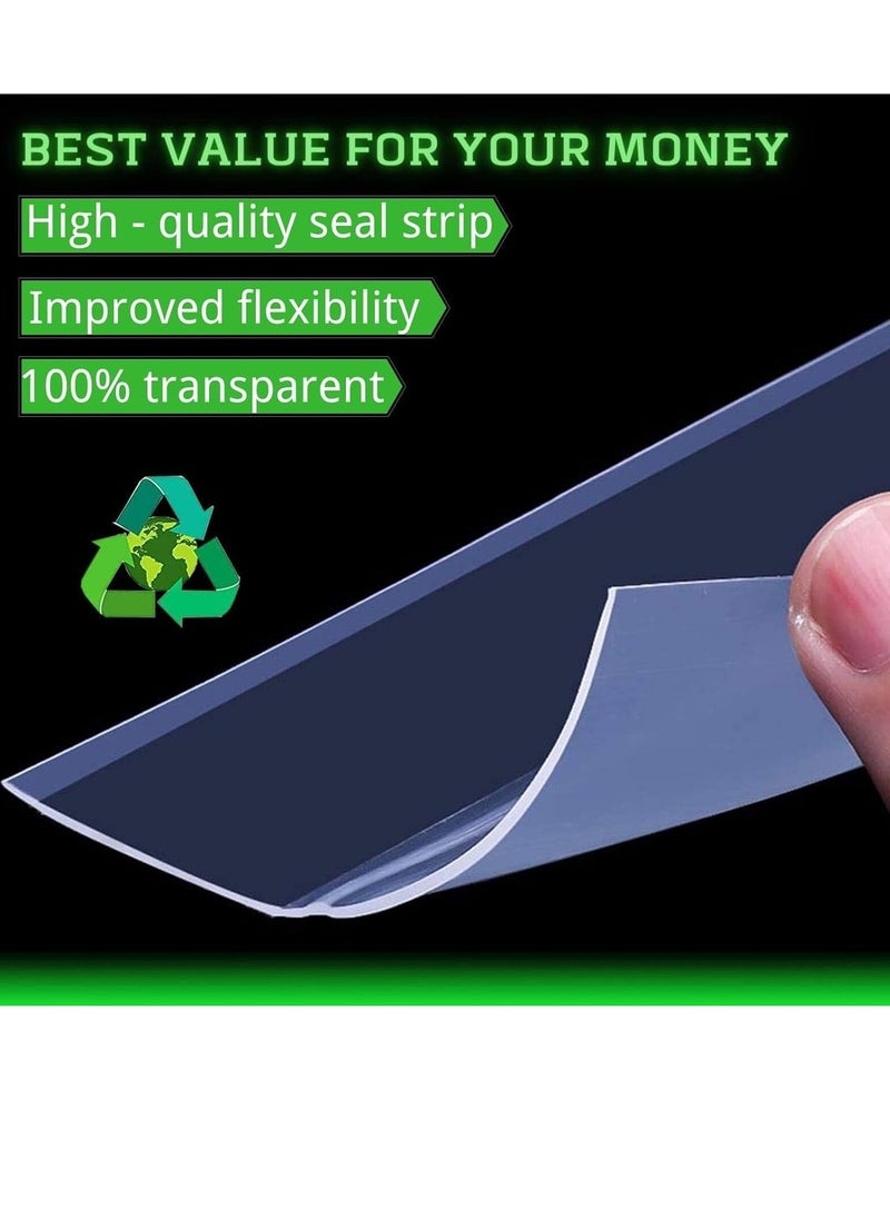T NEWFUN Weather Stripping, Silicone Door Seal Strip Door, Window, Transparent 16 Feet Long (Width 25mm)  - Image 3