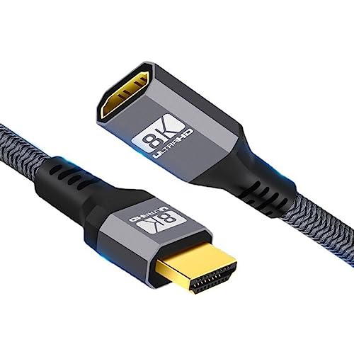 chenyang HDMI 2.1 Cable HDMI UHD 8K 60hz 4K 120hz 48Gbs Male to Female Extension Cable with Audio 3D HDMI Cord 0.3M - Image 1