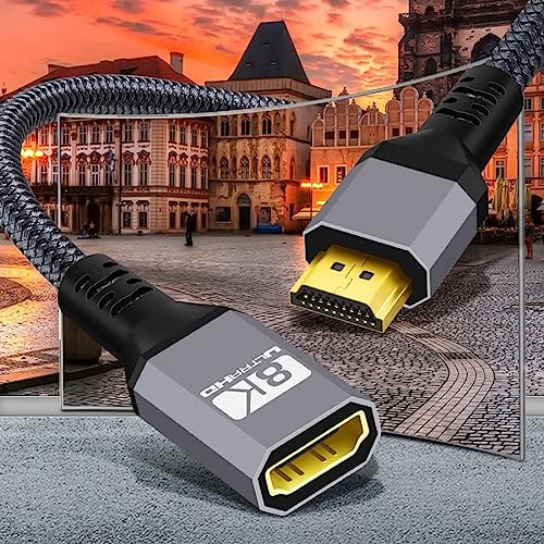 chenyang HDMI 2.1 Cable HDMI UHD 8K 60hz 4K 120hz 48Gbs Male to Female Extension Cable with Audio 3D HDMI Cord 0.3M - Image 3