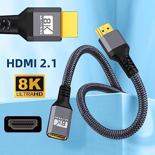 chenyang HDMI 2.1 Cable HDMI UHD 8K 60hz 4K 120hz 48Gbs Male to Female Extension Cable with Audio 3D HDMI Cord 0.3M - Image 2