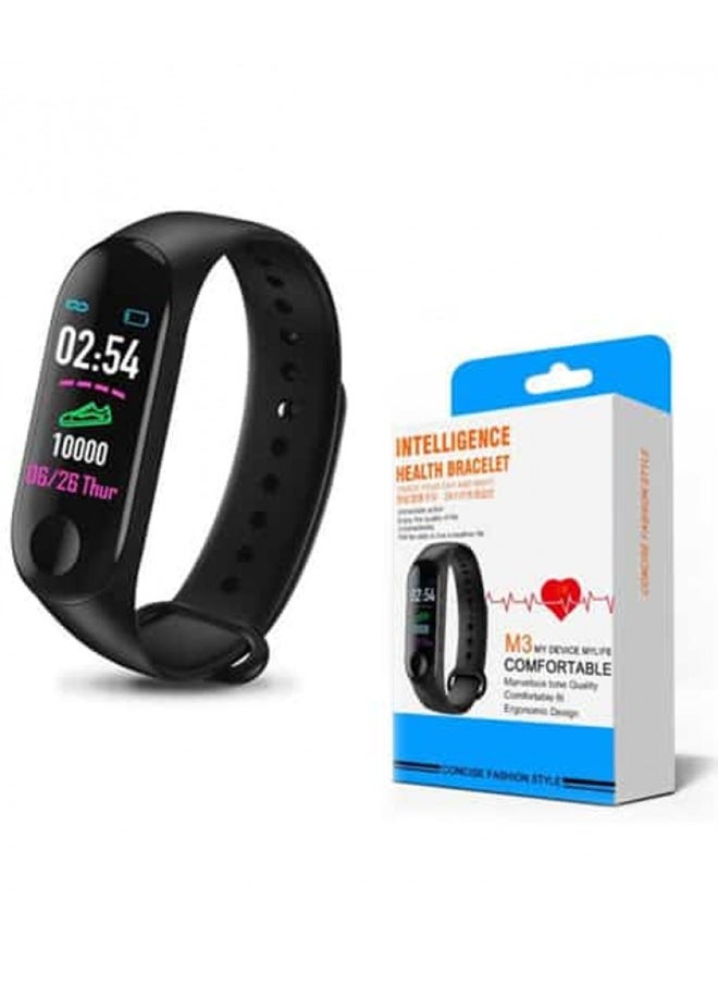 Generic - M3 Smart Fitness Tracker Watch In Black Color - Image 1