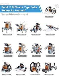 Topyich 13-in-1 STEAM Building Robot Toys, Solar Robot Kit for Kids Age 8-12 , DIY Education Science Learning Toy Birthday Gift Projects for  8 - 16 Years Old Boys Girls Teens  - Image 2