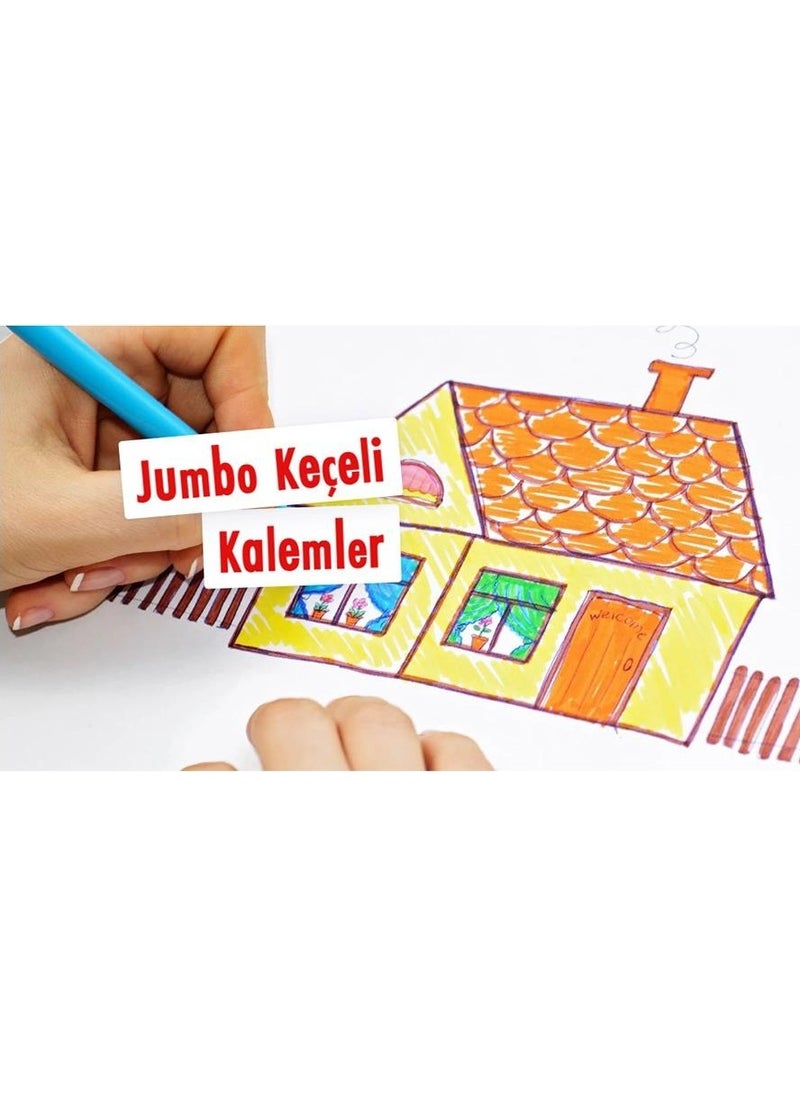Pritt Jumbo Felt Tip Pen 12 Colors Prit 12 Pcs Felt Tip Pen Jumbo 1 Pack  - Image 2