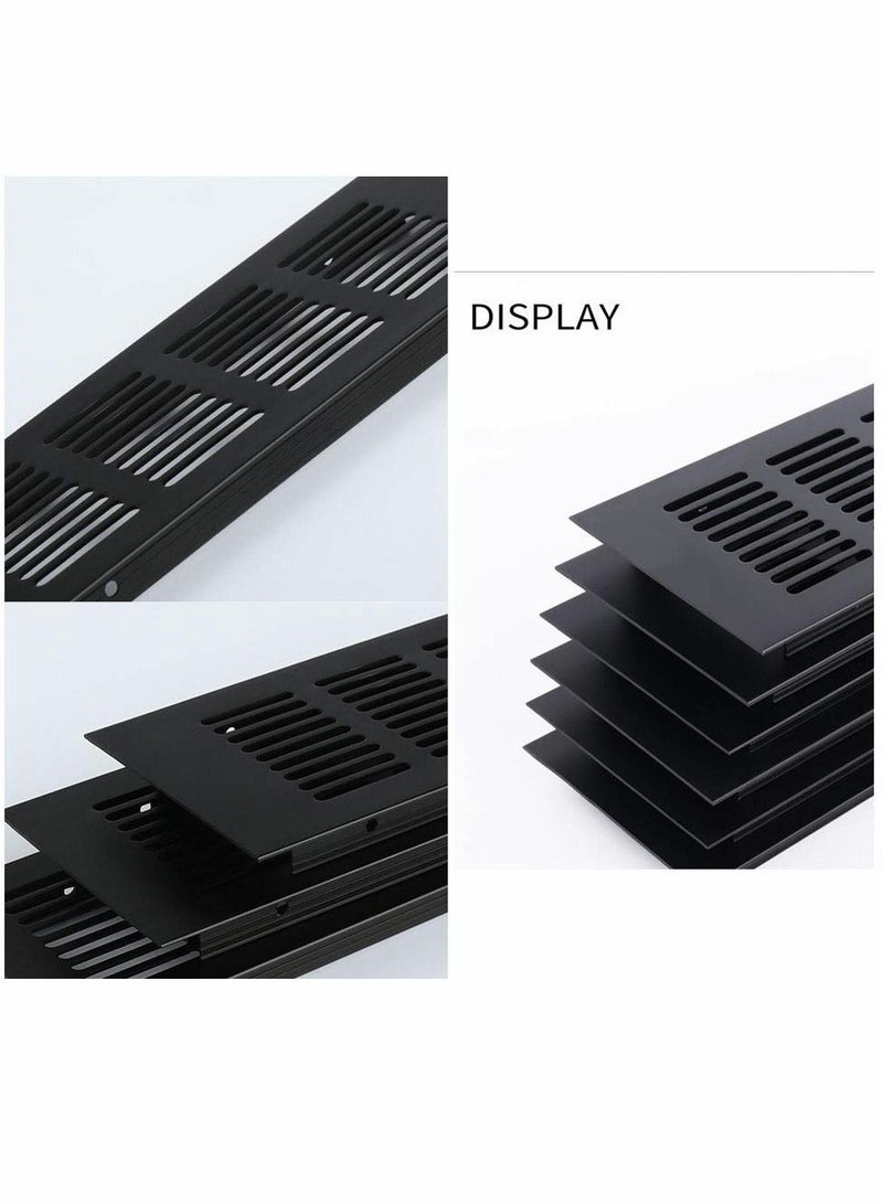 Excefore Air Vent Grille Cover, 200 mm Cover Cupboard Vents Fridge Vent Louvred Wall Vent Grille for Cupboard Wardrobe Ventilation - Image 2