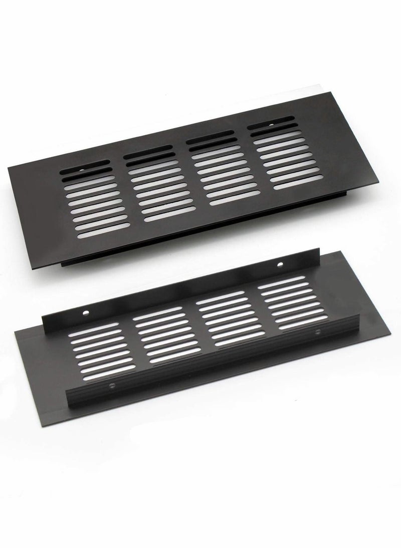 Excefore Air Vent Grille Cover, 200 mm Cover Cupboard Vents Fridge Vent Louvred Wall Vent Grille for Cupboard Wardrobe Ventilation - Image 1