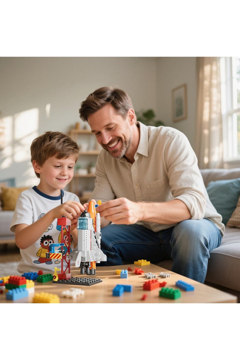 ACYYH Space Rocket Launch Building Set, 107 Pieces, Educational Construction Toy with Launch Tower - Image 4