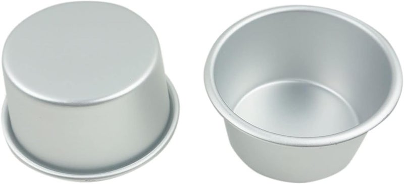 Proshopping 6 عبوات تحتوي على قوالب للبوبوفر (Popover pans)، قالب فردي كبير للمافن، كوب بودينغ من الألمنيوم، قالب لصنع الشوفل بالفراولة، أكواب لتقديم البراونيز - مناسبة للفطائر، الفطائر بالبيض، والكيكات (الحجم: 3.4 بوصة × 2 بوصة). - Image 3